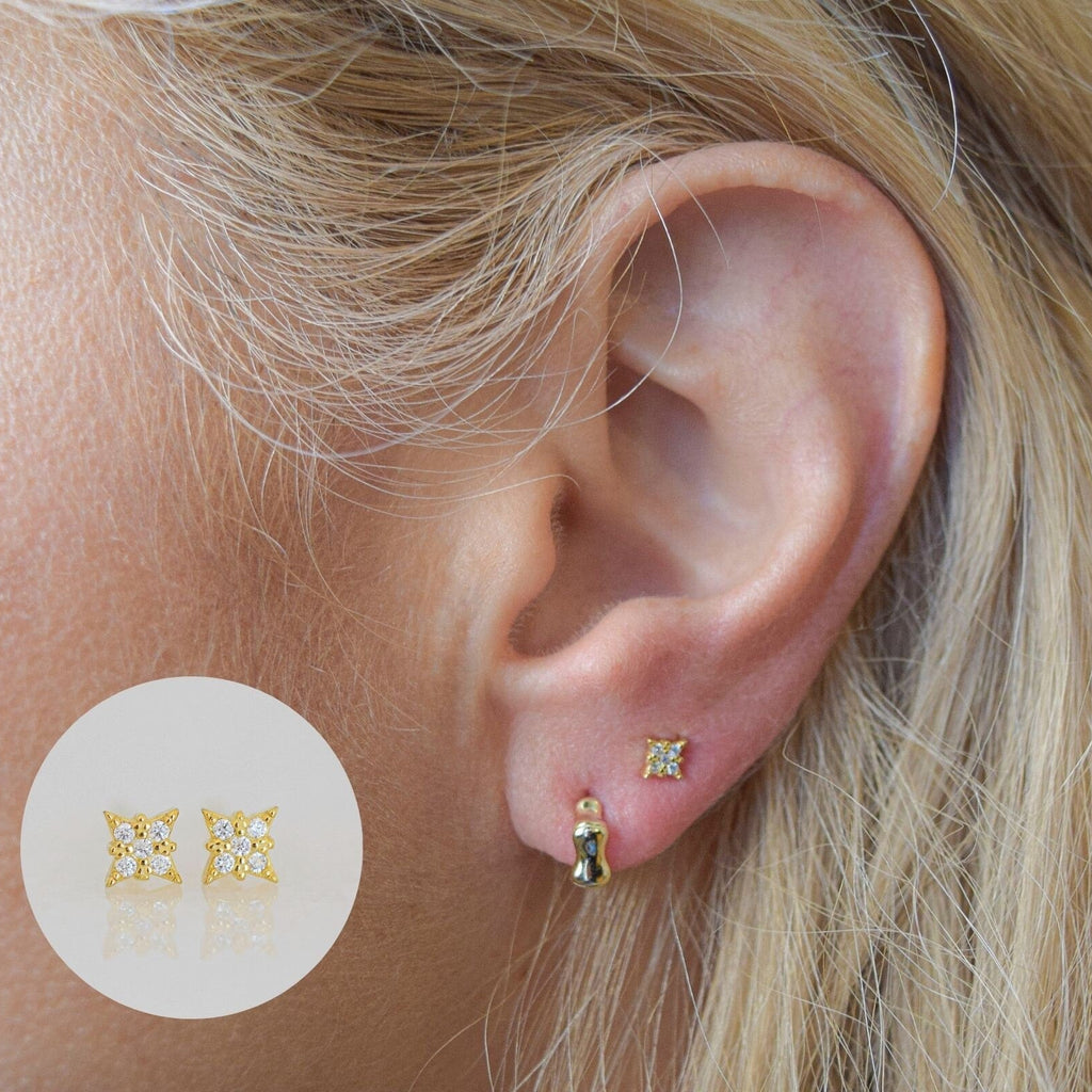 Pendientes de estrella delicada