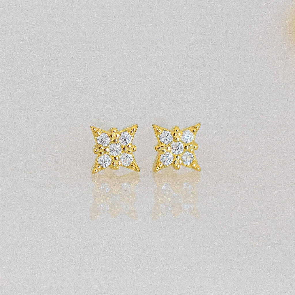 Pendientes de estrella delicada