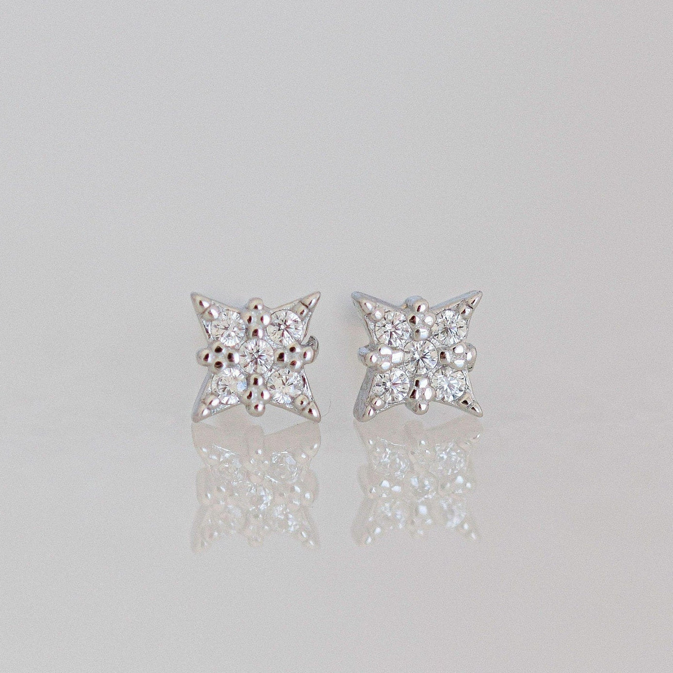 Pendientes de estrella delicada