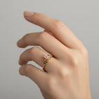 Anillo de racimo multicolor