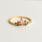 Anillo de racimo multicolor