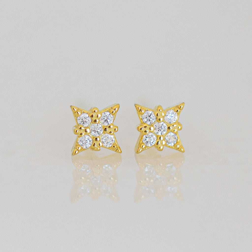 Pendientes de estrella delicada