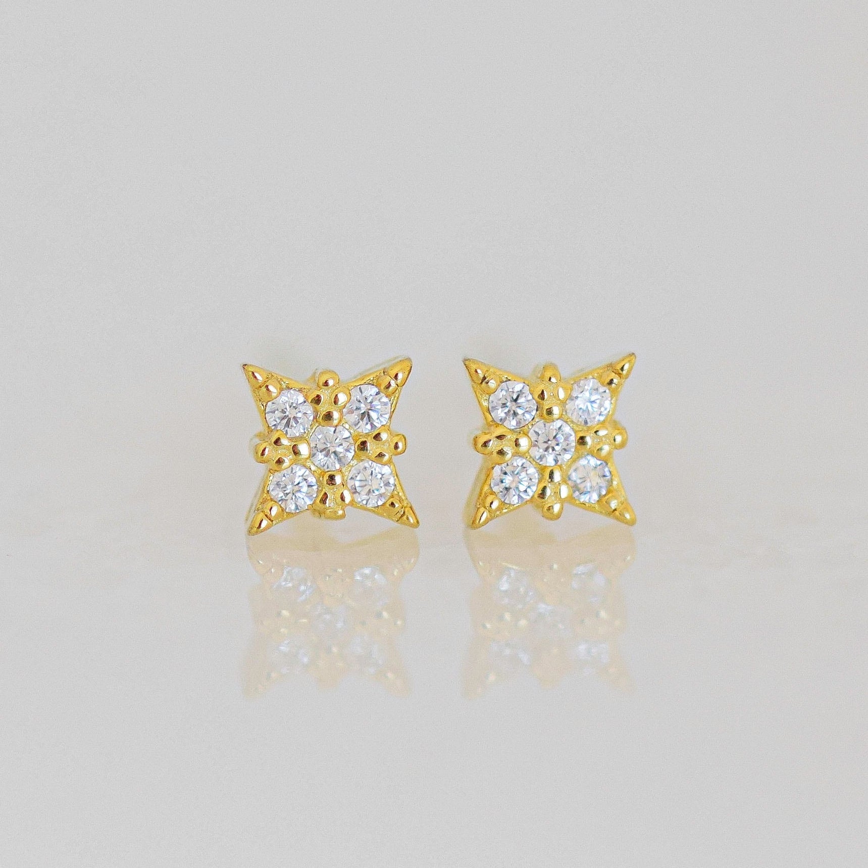 Pendientes de estrella delicada