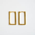 Pendientes de aro rectangulares