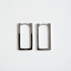 Pendientes de aro rectangulares