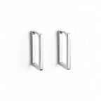 Pendientes de aro rectangulares