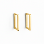 Pendientes de aro rectangulares