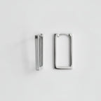 Pendientes de aro rectangulares