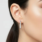 Pendientes de aro rectangulares