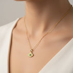 Collar de mal de ojo dorado