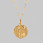 Ancient Coin Necklace: Gold Byzantine Medallion