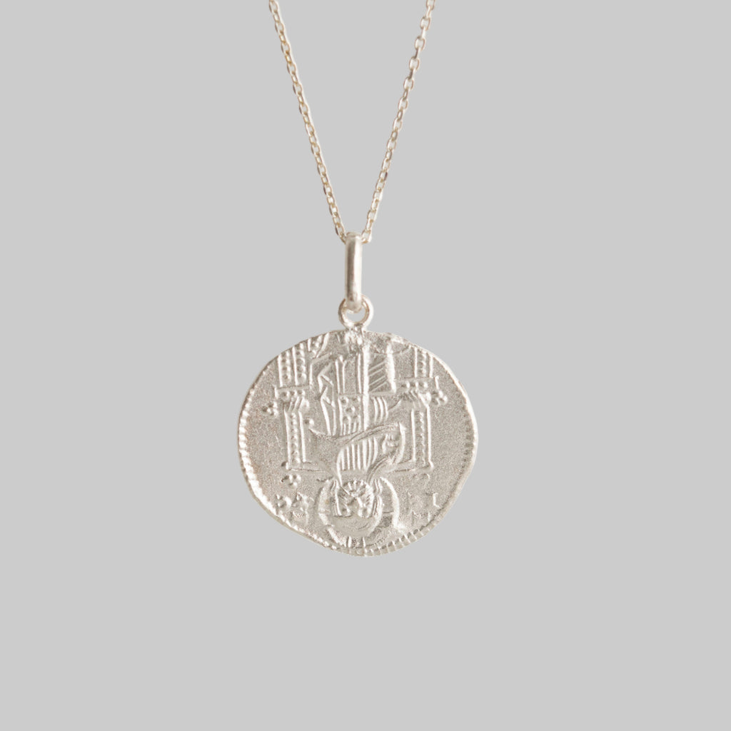Ancient Coin Necklace: Gold Byzantine Medallion