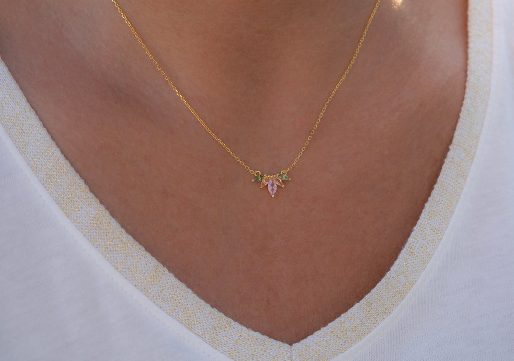 Collar de racimo marquesa multicolor