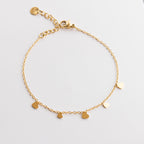 Dainty Adjustable Bracelet with tiny herat charms for Women