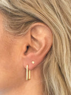 Pendientes de aro rectangulares