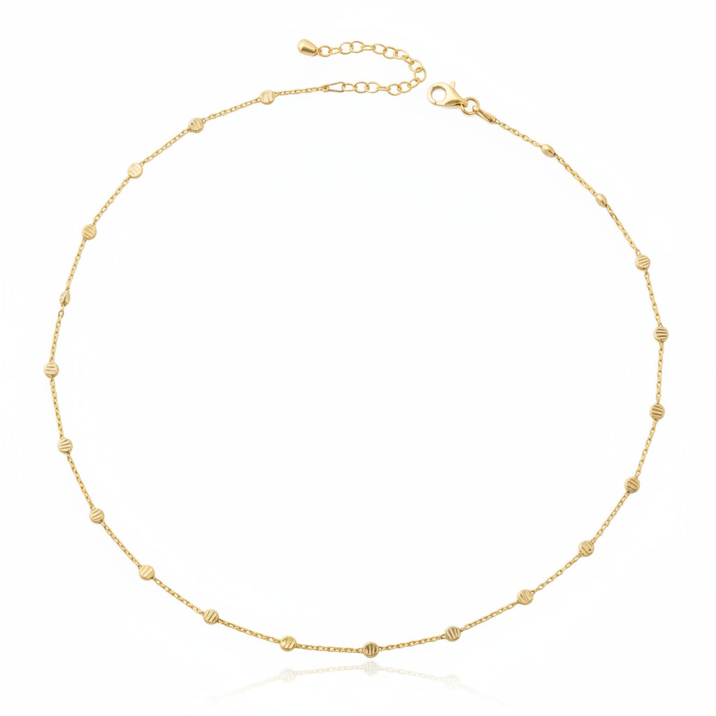 Gargantilla con disco dorado