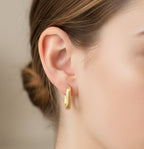 Pendientes de aro texturizados